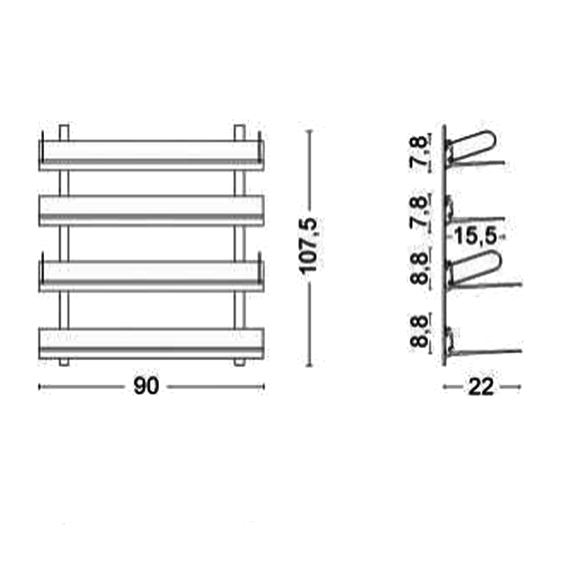 Rexite Teca Libreria Composizione 1