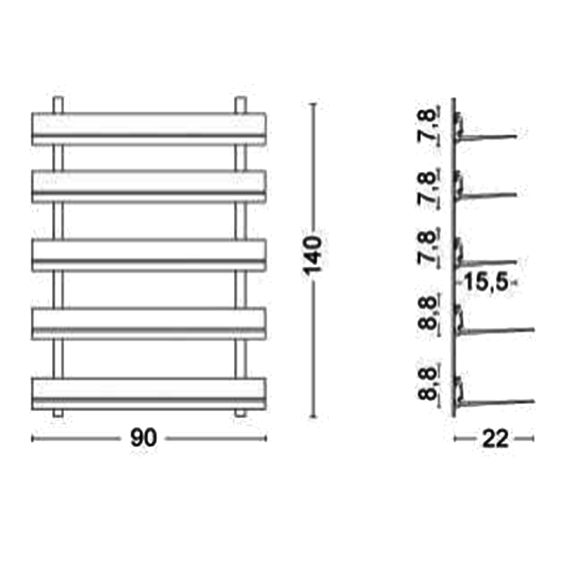 Rexite Teca Libreria Composizione 2