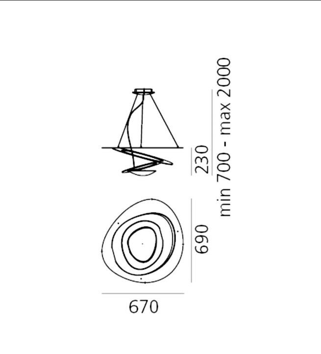 Artemide Pirce Mini HALO (R7s) sospensione