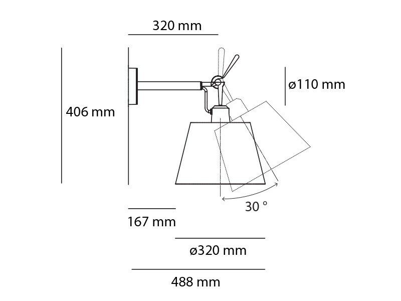 Artemide Tolomeo Wall diffuser