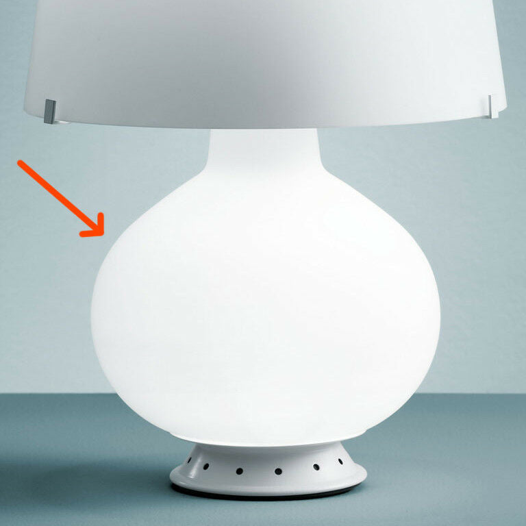 Fontana Arte Replacement Fountain Globe white glass