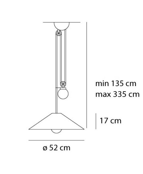 Artemide Aggregato Saliscendi Cono sospensione