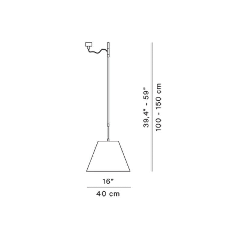 Luceplan Costanza suspension with telescopic rod