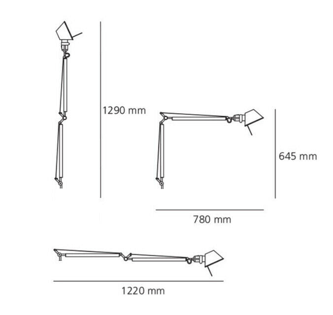 Artemide Tolomeo Clamp table