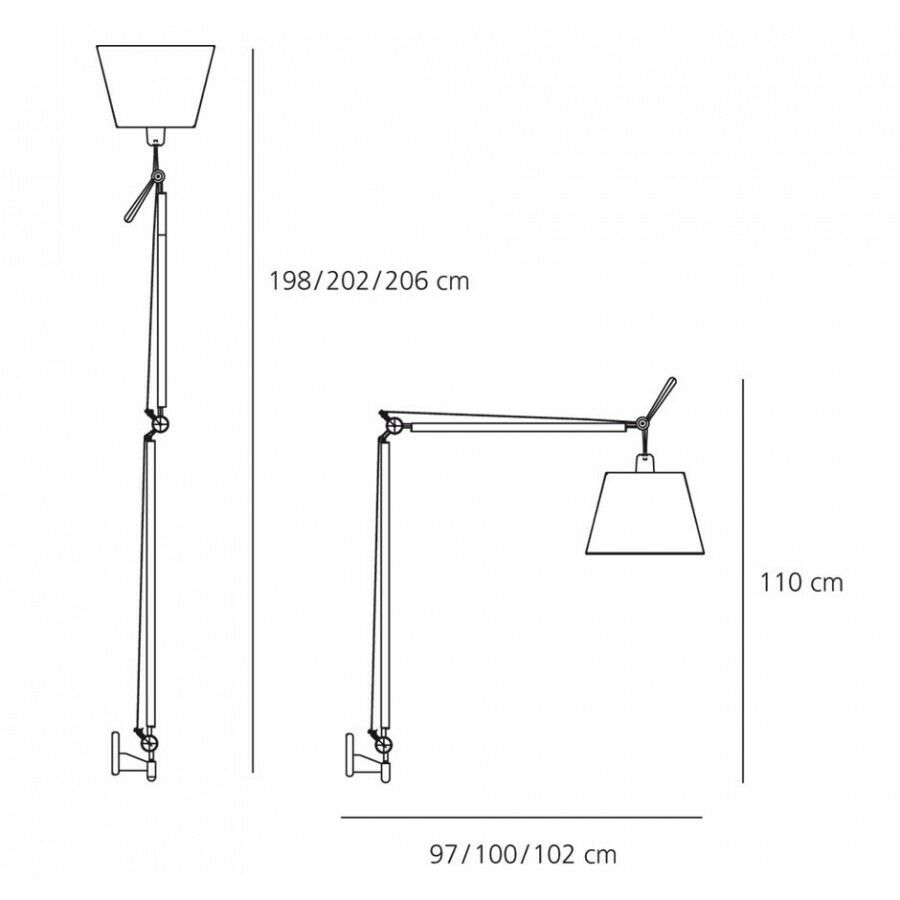 Artemide Tolomeo Mega Parete ON-OFF