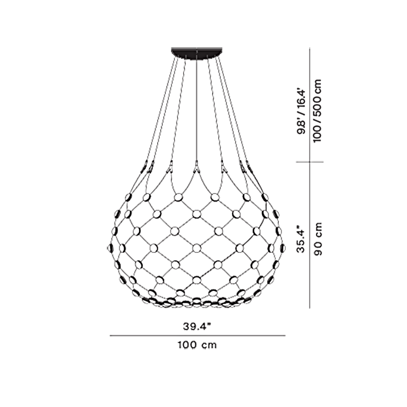 Luceplan Mesh Ø 100 sospensione