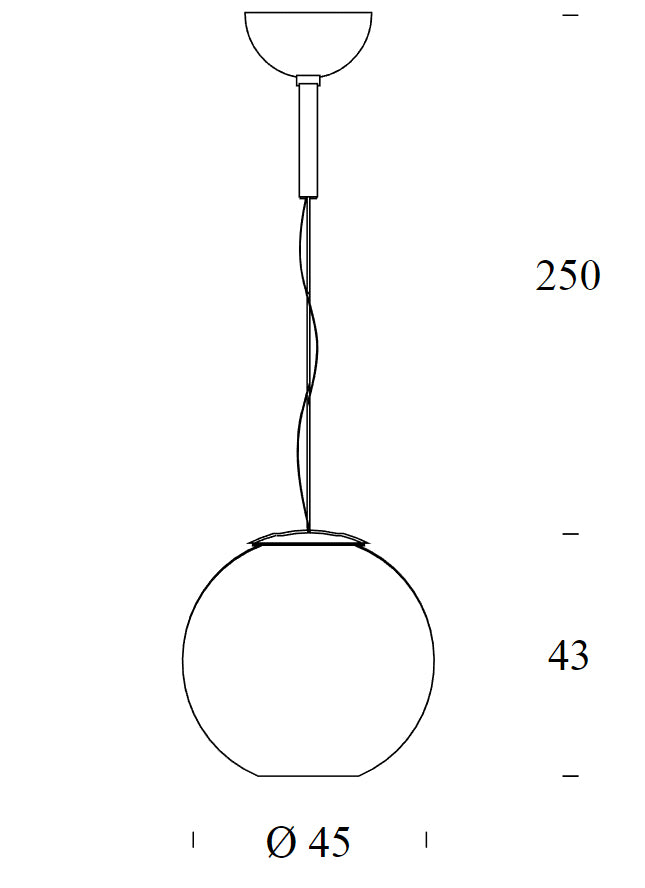 Fontana Arte Globo di Luce sospensione