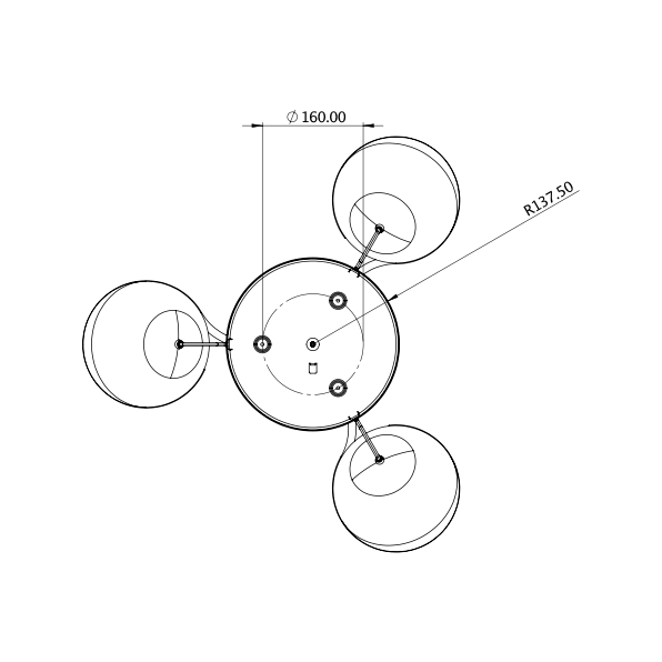 Astep Model 2042/3 Soffitto