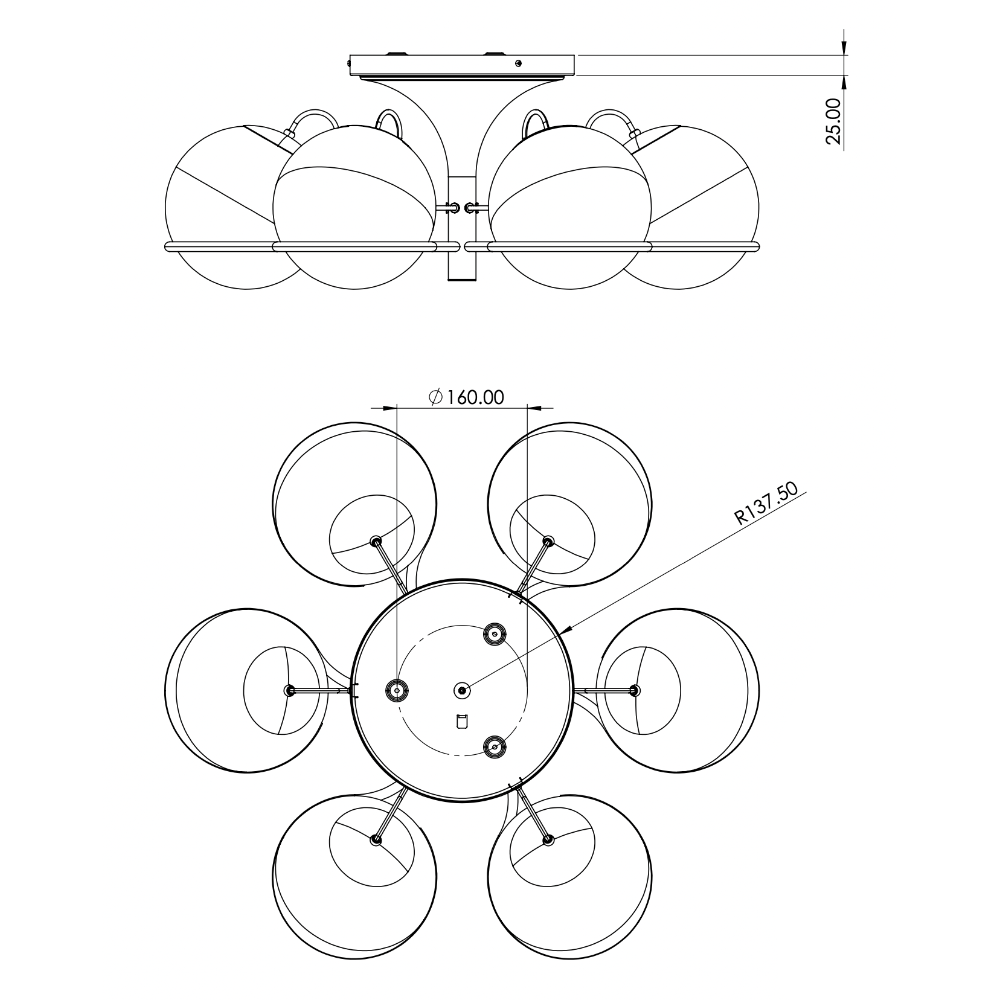 Astep Model 2042/6 Soffitto