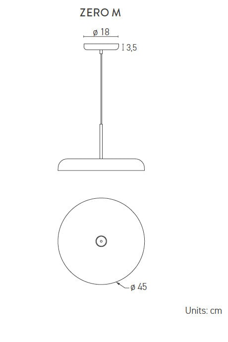 Lumen Center Zero M sospensione