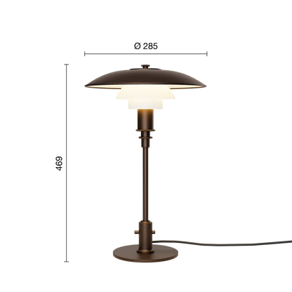 Louis Poulsen PH 3/2 Aged Brass Opal tavolo