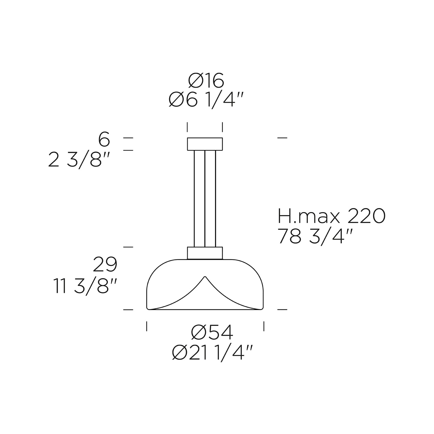 Leucos Aella S 54 L sospensione