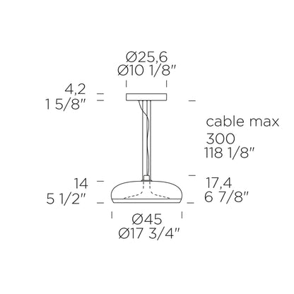 Leucos Aurelia S45 Single Switch suspension