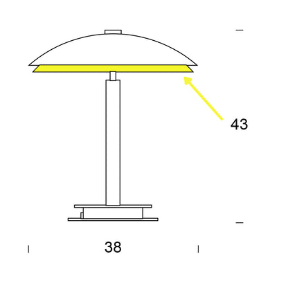 Fontana Arte Bis / Tris Sandblasted lower diffuser replacement glass