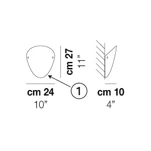 Replacement diffuser glass - Vetreria Vistosi Ovalina AP