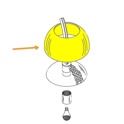 FLOS Arco Ricambio Riflettore Verniciato Zapponato