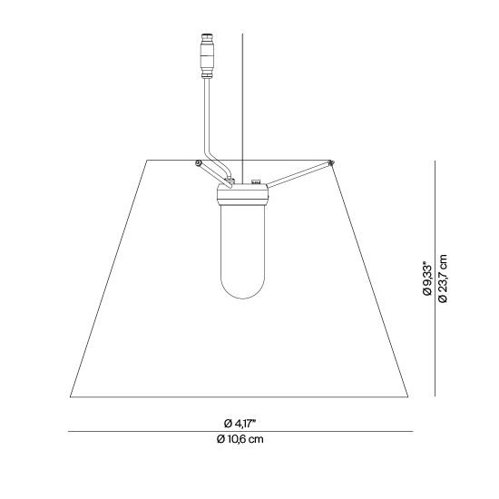 Luceplan Grande Costanza Open Air Suspension cm.50