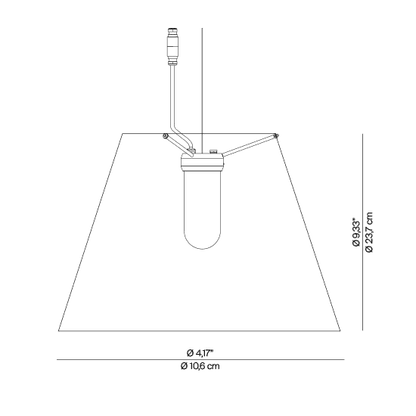 Luceplan Grande Costanza Open Air Suspension cm.50