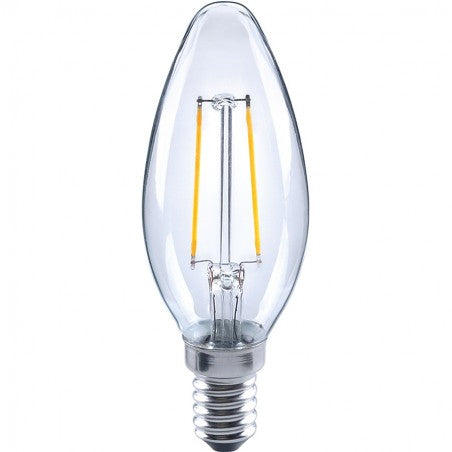 Lampadina Oliva filamento LED 4.5W E14 2700K