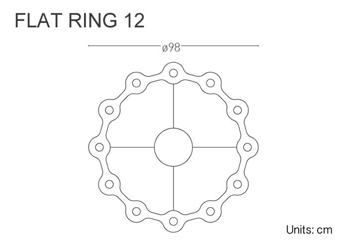 Lumen Center Flat Ring 3 / 6 / 12 Sospensione