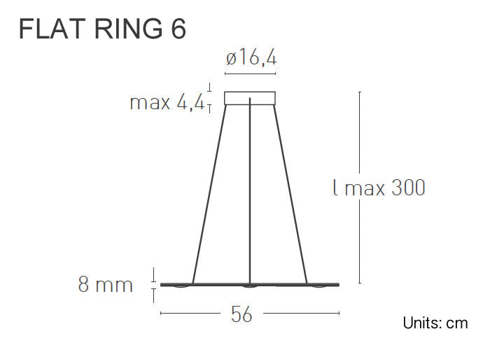 Lumen Center Flat Ring 3 / 6 / 12 Sospensione