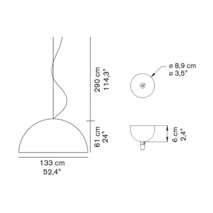 Oluce Sonora 493 / 133 cm