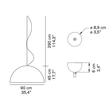 Oluce Sonora 490 / 90 cm