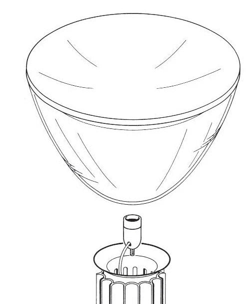 FLOS Taccia Ricambio Vetro diffusore con Riflettore