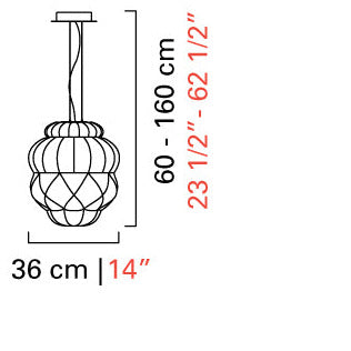 Barovier &amp; Toso Vallonné suspension 