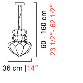 Barovier &amp; Toso Vallonné suspension 