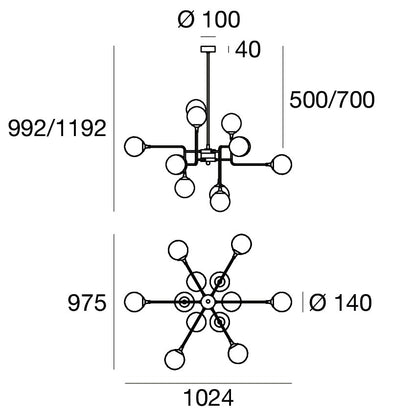 Stilnovo Galassia Suspension 