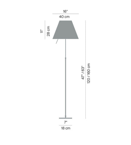 Luceplan Costanza Terra Telescopic stem / Dimmer