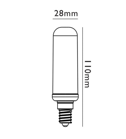 Lampadina Tubolare LED T28 8W E14 2700K-3000K Dimmerabile per FLOS IC 1