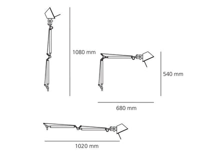 Artemide Tolomeo Mini LED morsetto tavolo