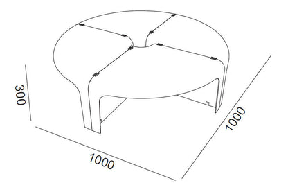 B-LINE - 4/4 - Modular coffee table