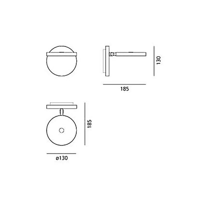 Artemide Demetra Faretto senza interruttore parete