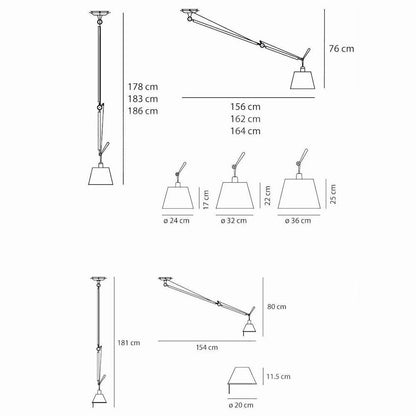 Artemide Tolomeo Sospensione Decentrata