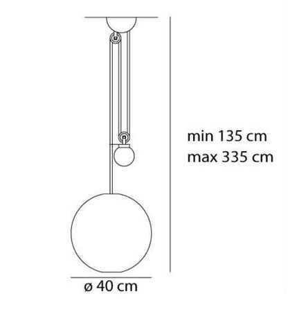 Artemide Aggregato Saliscendi Sfera sospensione