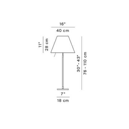 Luceplan Costanza Tavolo Stelo telescopico Dimmer