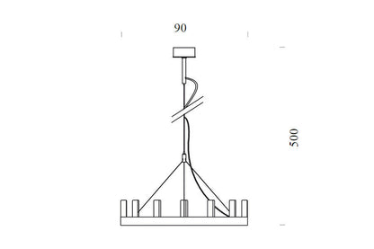 Fontana Arte Chandelier 90 suspension