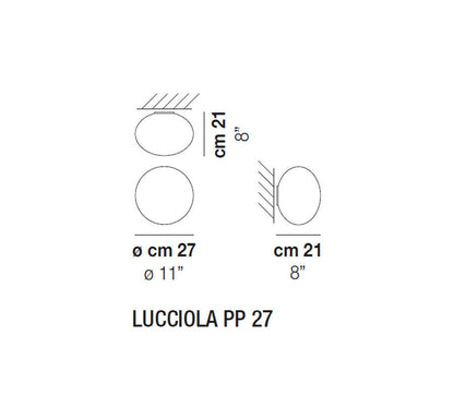 Vistosi Lucciola wall/ceiling