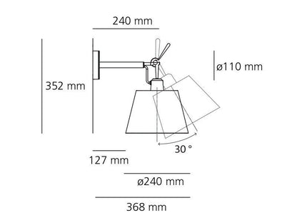 Artemide Tolomeo Diffusore parete