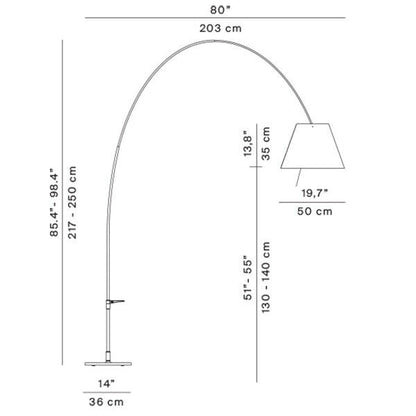 Luceplan Lady Costanza Terra Ø 50 Dimmer