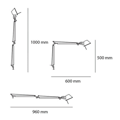 Artemide Tolomeo Midi LED morsetto Tavolo