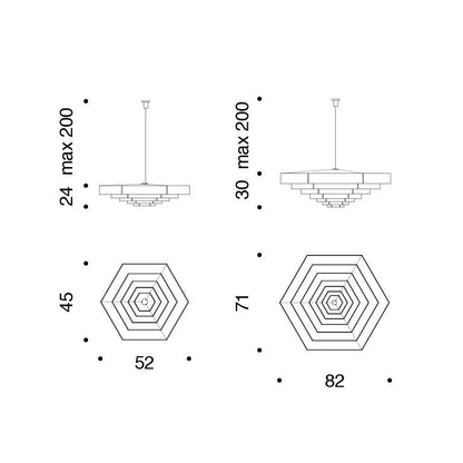 Artemide Danese Milano Lampada Esagonale