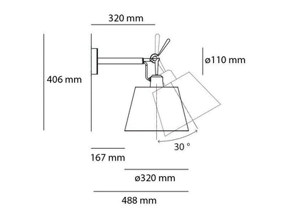 Artemide Tolomeo Diffusore parete