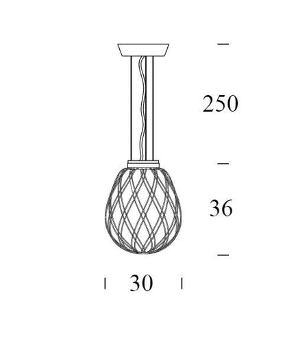 Fontana Arte Pinecone ø 30 × 36 sospensione