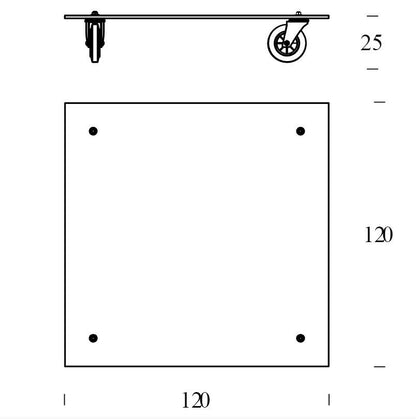 Fontana Arte Tavolo con Ruote