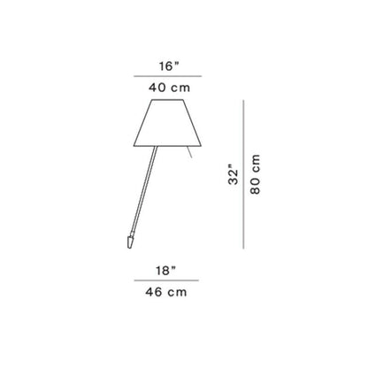 Luceplan Costanza Parete Stelo fisso On/Off