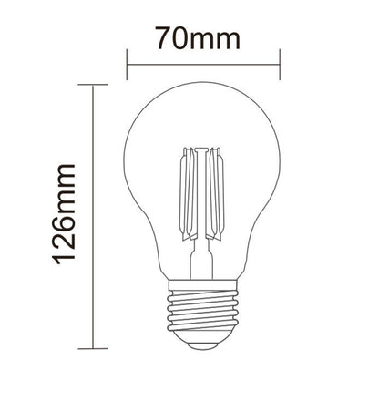 Lampadina LED 7W a cupola argentata cromata - Dimmerabile 230V E27  FLOS Arco